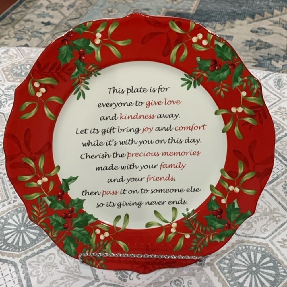 222 Fifth Holiday Porcelain Plater With a Beautiful Message…